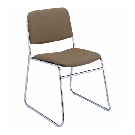 Kfi KFI Armless Stack Chair with Sled Base - Brown Fabric 310CH-1102 BROWN FABRIC